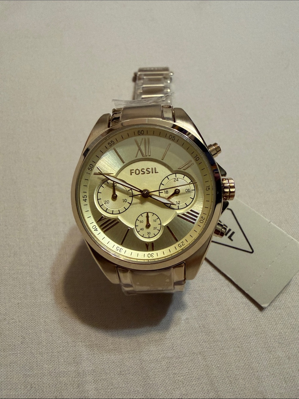 Fossil Gold-Tone Stainless Steel Chronograph Watch